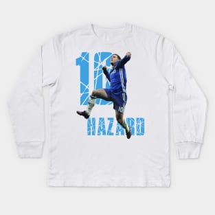 Eden Hazard Artwork Kids Long Sleeve T-Shirt